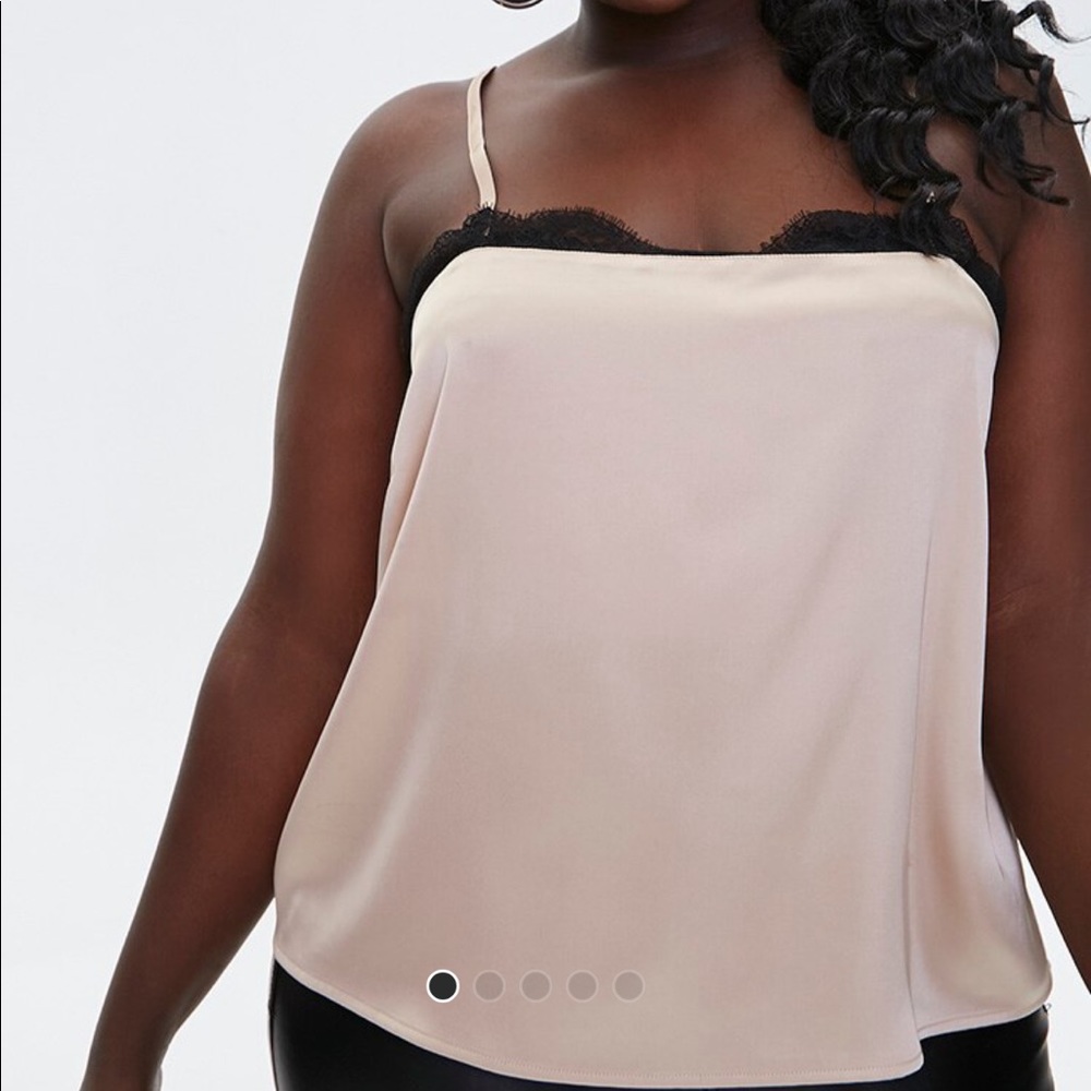 Forever 21 Plus Size Satin Lace Top